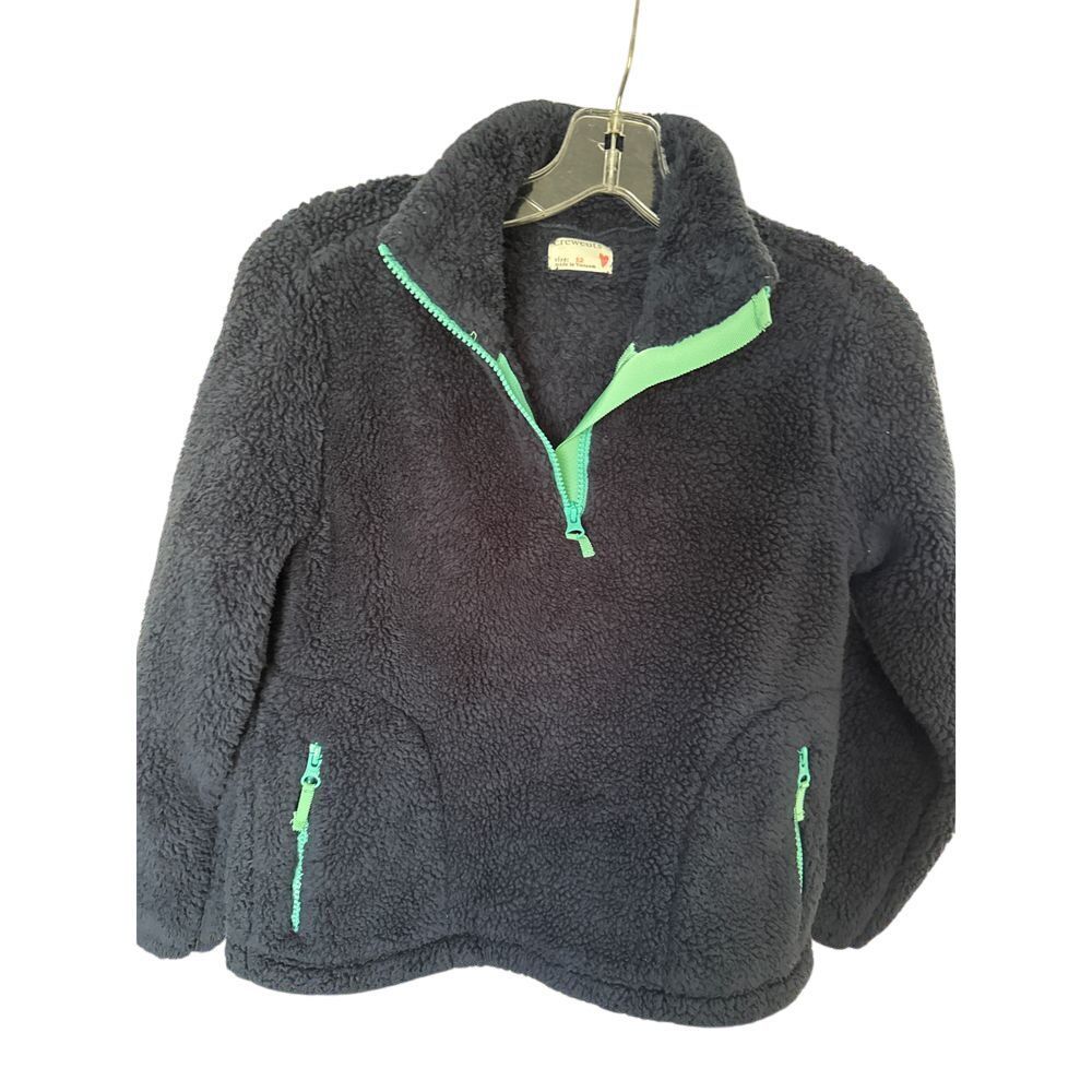 Crewcuts 1/4 zip Fleece Mock Neck Pullover Youth Girls Size 12 Navy Blue